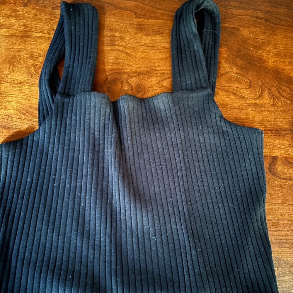 American Eagle Ribbed Tank Top Cropped black medium